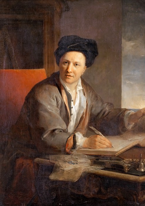 Louis Galloche -- Portrait of the Writer Bernard Le Bovier de Fontenelle, Château de Versailles