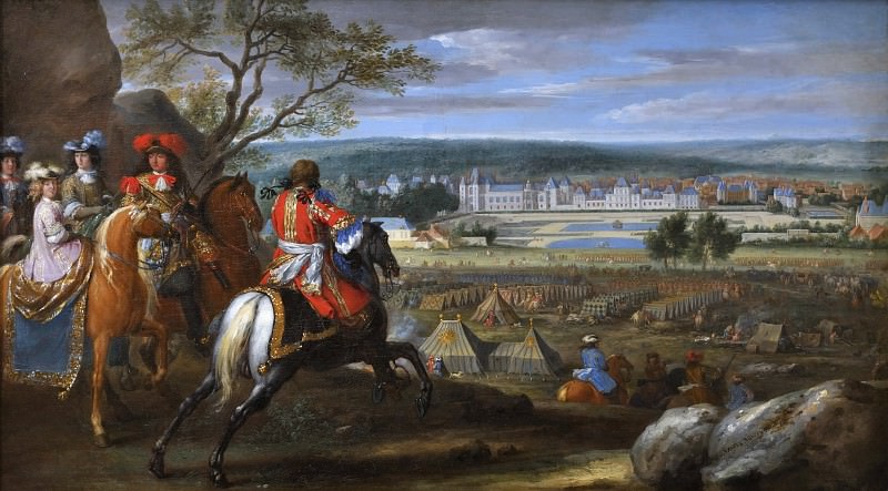 Van der Meulen, Adam-Frans -- Vue du château de Fontainebleau du côté des parterres en 1669, Château de Versailles