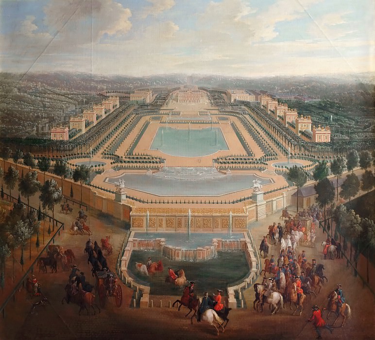 Pierre-Denis Martin -- General view of the chateau and pavilions at Marly, Château de Versailles