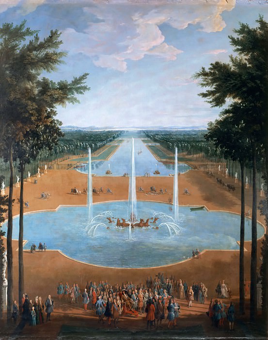 Пьер-Дени Мартен -- Фонтан Аполлона и большой канал в Версале, Версальский дворец