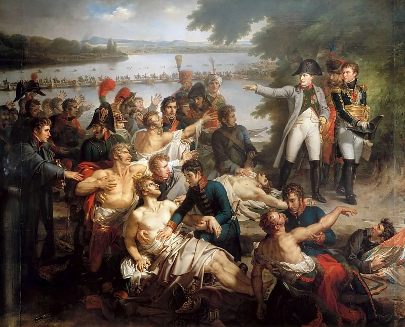 Charles Meynier -- Return of Napoleon to the Isle of Lobau after the Battle of Essling, 23 May 1809, Château de Versailles