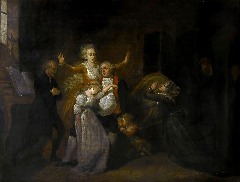 Шарль Беназе -- Прощание Людовика XVI с семьей в тюрьме в январе 1793 года, Версальский дворец