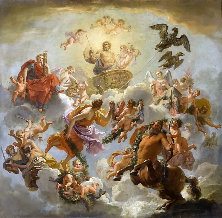 Coypel, Noël -- Le char de Jupiter entre la Justice et la Piété, Château de Versailles