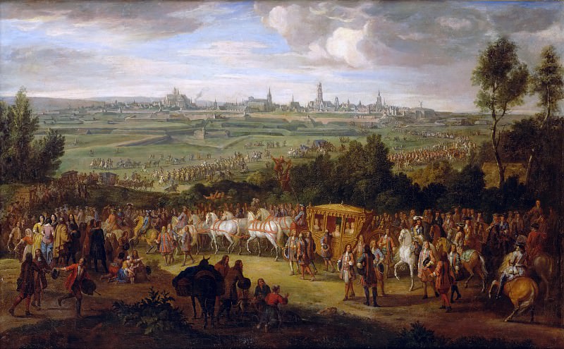 Adam Frans van der Meulen -- Entry of Louis XIV and Maria-Theresia into Arras, 30 July 1667, Château de Versailles