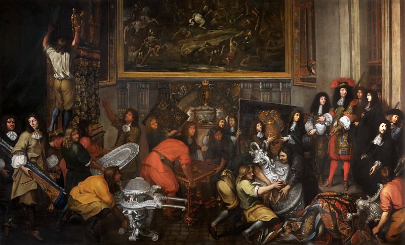 Симон Ренар де Сен-Андре -- Людовик XIV навещает фабрику гобеленов 15 октября 1667 года, Версальский дворец