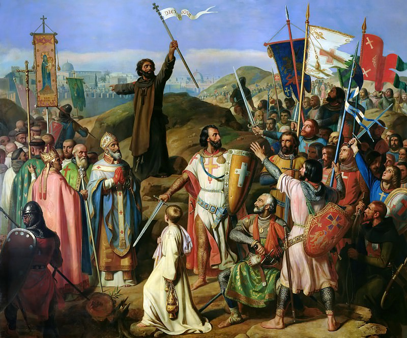 Жан-Виктор Шнец -- Шествие крестоносцев вокруг Иерусалима 14 июля 1099 года, Версальский дворец
