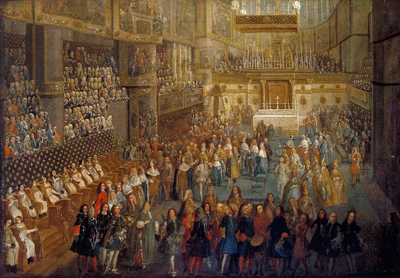Пьер-Дени Мартен -- Коронование Людовика XV в Реймском соборе 25 октября 1722 года, Версальский дворец