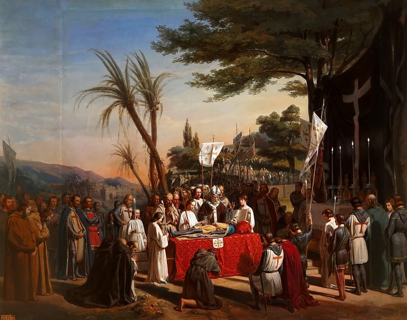 Edouard Cibot -- Funeral of Godefroy of Bouillon on Mount Calvary in Jerusalem, 23 July 1100, Château de Versailles
