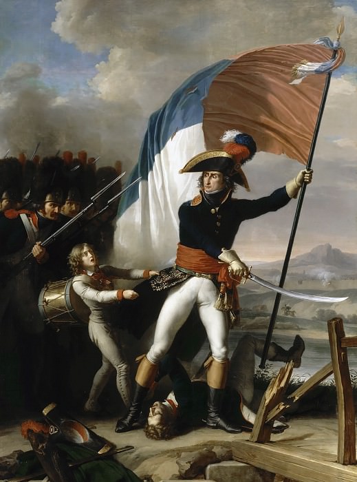 Шарль Тевенин -- Маршал Пьер Ожеро на мосту Арколь 15 ноября 1796 года, Версальский дворец