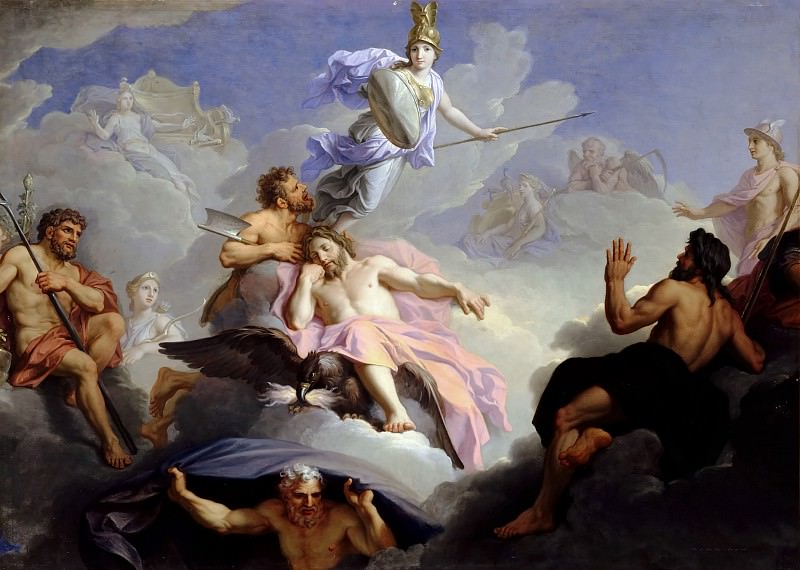 Рене-Антуан Уасс -- Рождение Минервы из головы Юпитера, Версальский дворец