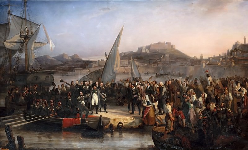 Joseph Beaume -- Napoléon I, leaving Elba to return to France, embarks from Portoferraio on February 26, 1815, Château de Versailles