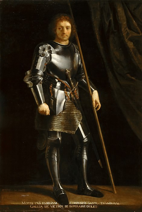 Philippe de Champaigne; after a painting attributed to Giorgione -- Portrait of Gaston de Foix, Duc de Nemours , Château de Versailles
