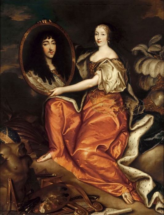 Матьё, Антуан – Генриетта Английская с портретом герцога Орлеанского, Версальский дворец