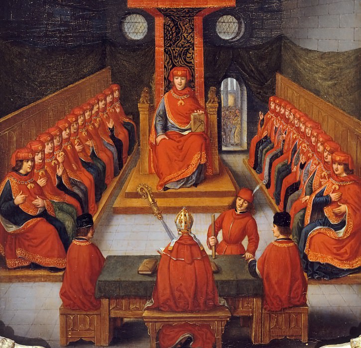 Joseph Albrier, after a 16th Century Flemish painting -- First meeting of the Order of the Golden Fleece held by Philip III the Good, Duke of Burgundy, in the church of Saint-Pierre in Lille, 10 January 1430, Château de Versailles