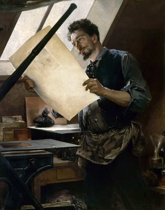 Paul Mathey -- Felicien Rops in his studio , Château de Versailles