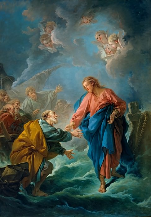 François Boucher -- Saint Peter Attempts to Walk on Water, Château de Versailles