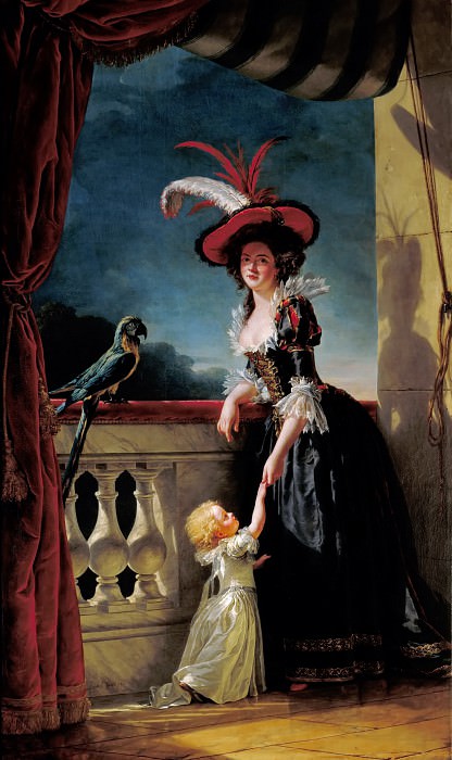 Аделаида Лабий-Гийар -- Посмертный портрет Луизы-Елизаветы Французской, с сыном Фердинандом, будущим герцогом Пармским, Версальский дворец