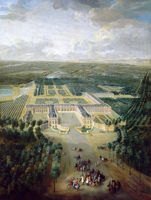 Jean-Baptiste Martin the elder -- View of the Grand Trianon, neae the Cote de l’Avenue, Château de Versailles