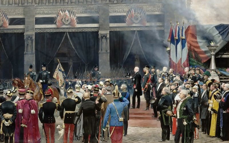 Детайль, Жан Батист Эдуард -- Похороны Пастера 5 октября 1895 года, Версальский дворец