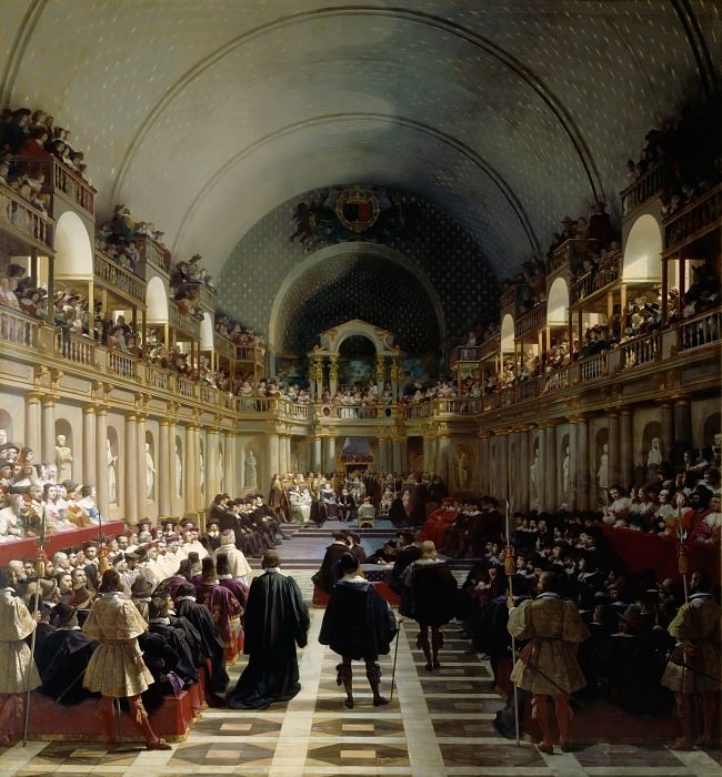 Jean Alaux -- Estates-General gathered by Louis XIII in the Petit-Bourbon of the Louvre on October 27, 1614 , Château de Versailles
