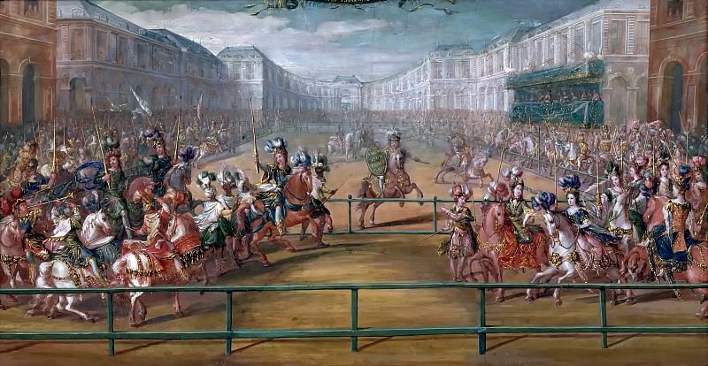 Жан-Батист Мартен -- Парад всадниц из четырех частей света, Версальский дворец