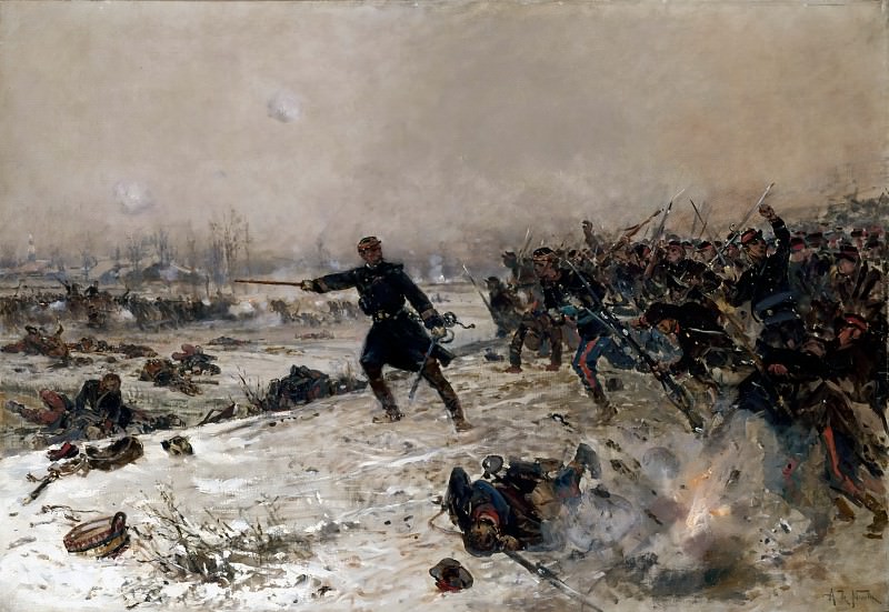 Alphonse de Neuville -- Episode of the War of 1870: Combat at Chennevieres, Château de Versailles