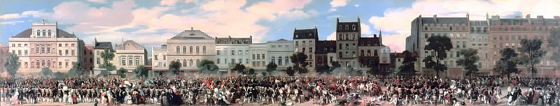 Eugène Louis Lami -- Review of the National Guard by Louis-Philippe on the boulevard du Temple, July 28, 1835, Château de Versailles
