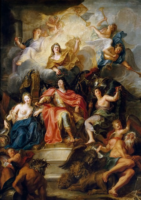 Antoine Coypel -- Allegory of the Glory of Louis XIV, Château de Versailles