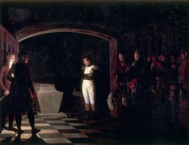 Marie Nicolas Ponce-Camus -- Napoleon at the Tomb of Frederick the Great at Potsdam, 25 October 1806, Château de Versailles