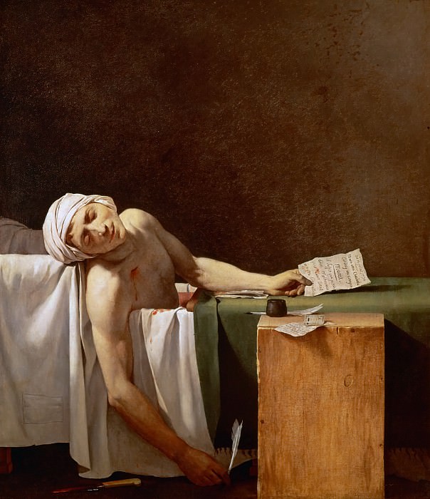 David, Jacques Louis -- Assassination of Jean-Paul Marat in his bath, Château de Versailles