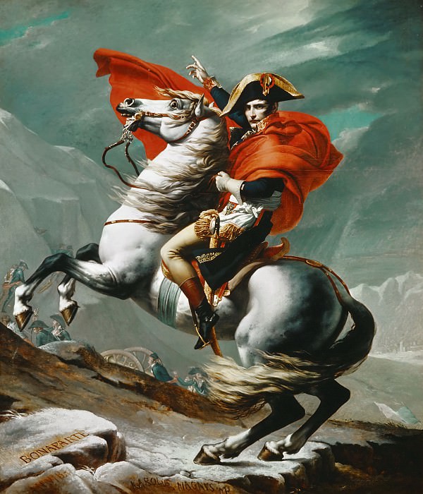 Жак-Луи Давид -- Наполеон на перевале Сен-Бернар, Версальский дворец