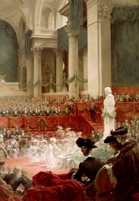 Théobald Chartran -- Celebration of the 100th Birthday of Victor Hugo at the Panthéon in Presence of the President Félix Loubet, 26 February 1902, Château de Versailles