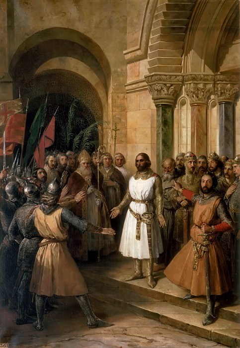 Federico de Madrazo y Kuntz -- Godefroy de Bouillon elevated King of Jerusalem, 23 July 1099, Château de Versailles