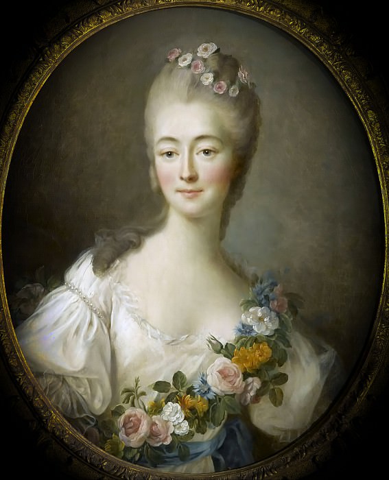 Франсуа-Юбер Друэ -- Мадам дю Барри в образе Флоры, 1769, Версальский дворец