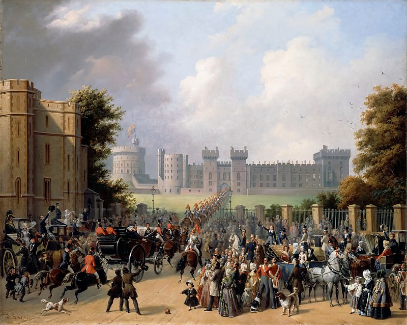 Edouard Pingret -- Arrival of King Louis-Philippe at Windsor Castle, 8 October 1844, Château de Versailles