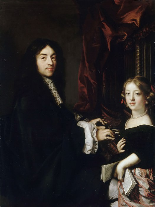 Claude Lefebvre -- Charles Couperin with the Artist’s Daughter, Château de Versailles