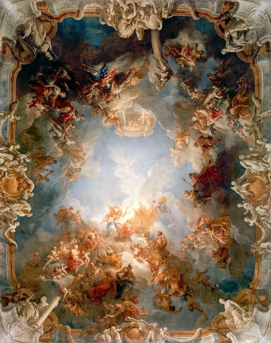 Франсуа Лемуан -- Апофеоз Геркулеса, фреска, Версальский дворец