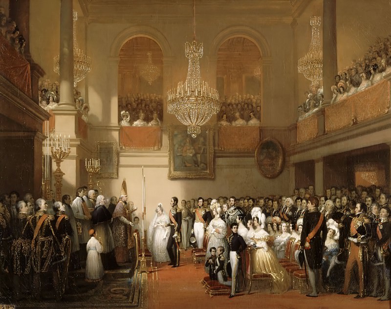 Жозеф-Дезире Курт -- Бракосочетание Леопольда I и принцессы Луизы Орлеанской в замке Компьень в 1832 году, Версальский дворец