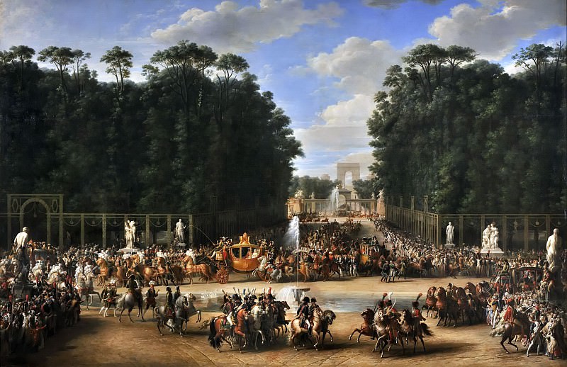 Garnier, Etienne-Barthélémy -- Entrée de Napoléon et de Marie-Louise dans le jardin des Tuileries, 2 avril 1810, Château de Versailles