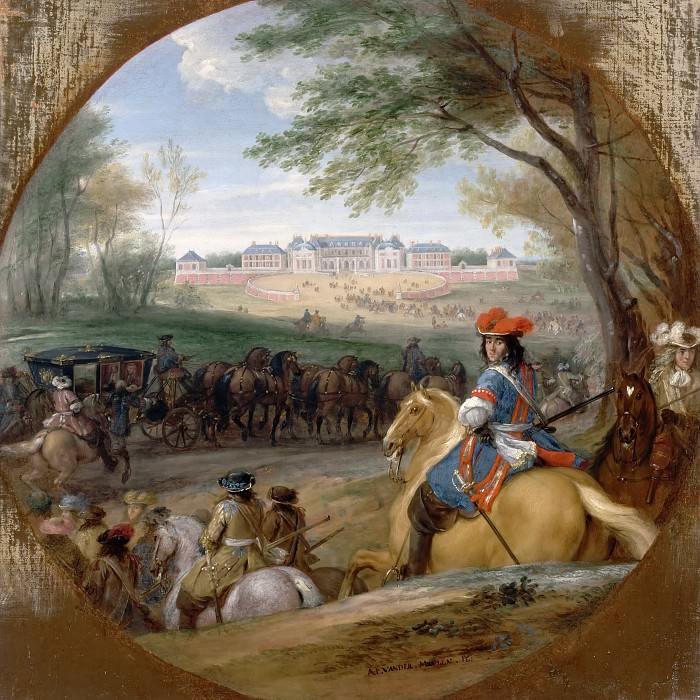 Мейлен, Адам Франс ван дер -- Вид на дворец Версаль в 1669 году, Версальский дворец