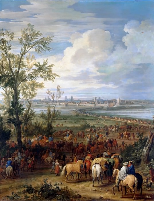 Pierre-Denis Martin after Adam Frans van der Meulen -- Taking of Ypres, 19 March 1678, Château de Versailles