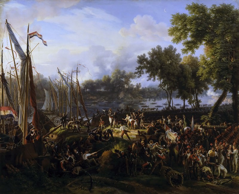 Луи-Франсуа Лежен -- Форсирование Рейна французской армией близ Дюссельдорфа 6 сентября 1795 года, Версальский дворец