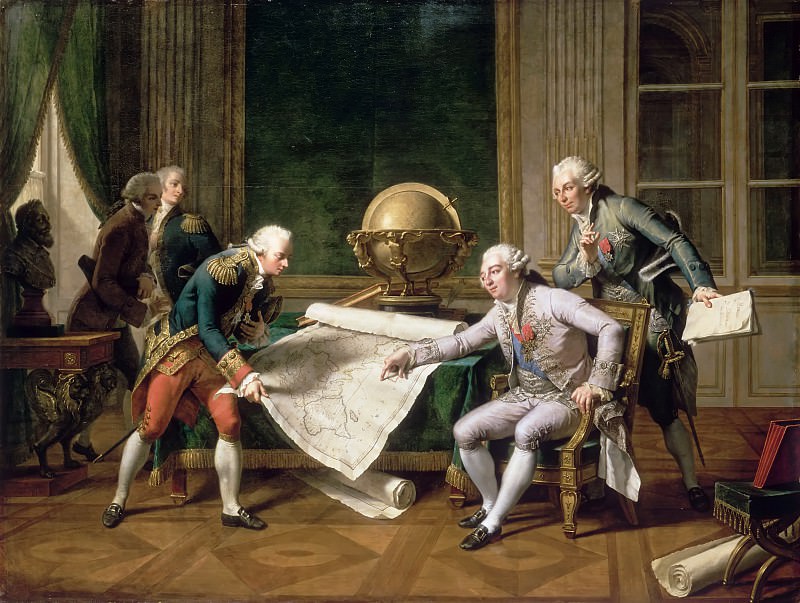 Николя-Андре Монсио -- Людовик XVI дает инструкции Лаперузу 29 мая 1785 года, Версальский дворец