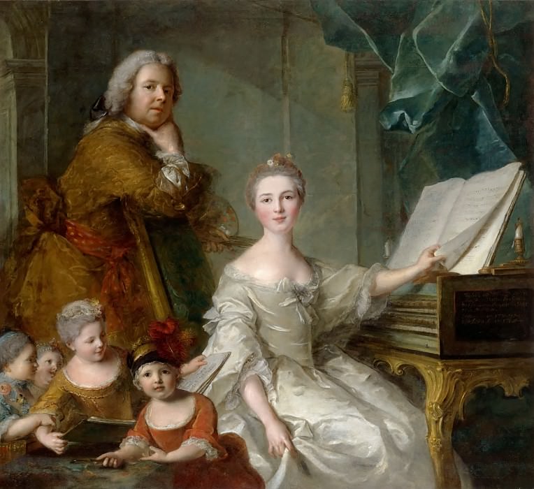 Жан-Марк Наттье -- Автопортрет с семьей, Версальский дворец