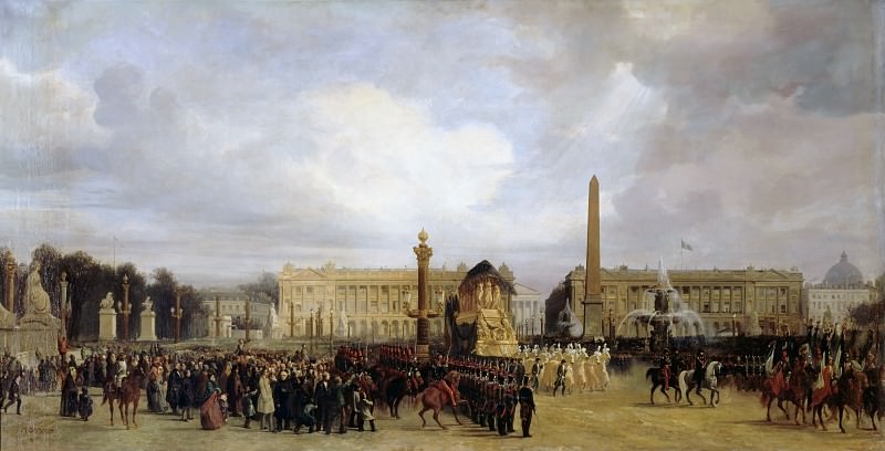 Жак Гио -- Похоронный кортеж Наполеона, проходящий по Площади Согласия 15 декабря 1840 года, Версальский дворец