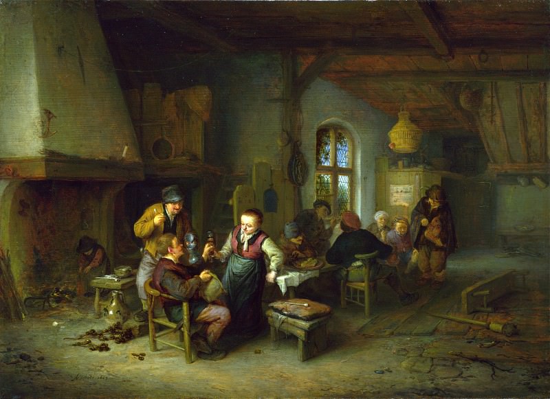 Adriaen van Ostade – The Interior of an Inn, Part 1 National Gallery UK