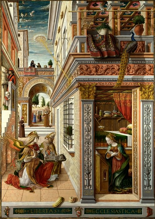 Carlo Crivelli – The Annunciation, with Saint Emidius, Part 1 National Gallery UK