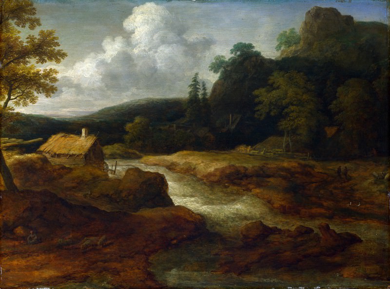 Allart van Everdingen – A Saw-mill by a Torrent, Part 1 National Gallery UK