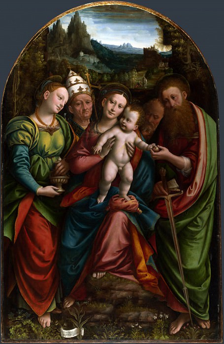 Bernardino Lanino – The Madonna and Child with Saints, Part 1 National Gallery UK