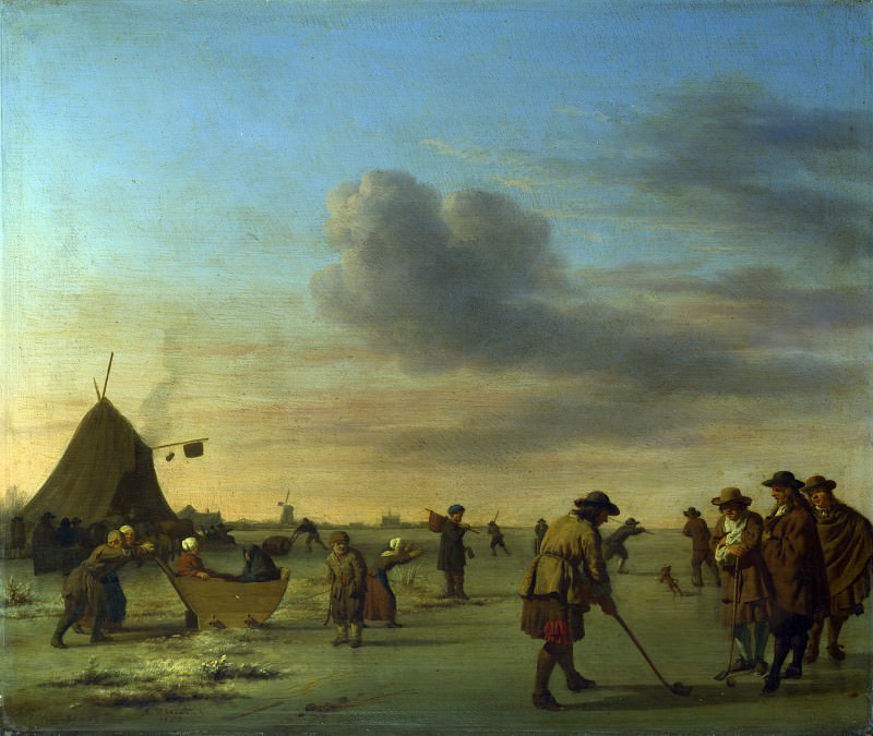 Adriaen van de Velde – Golfers on the Ice near Haarlem, Part 1 National Gallery UK